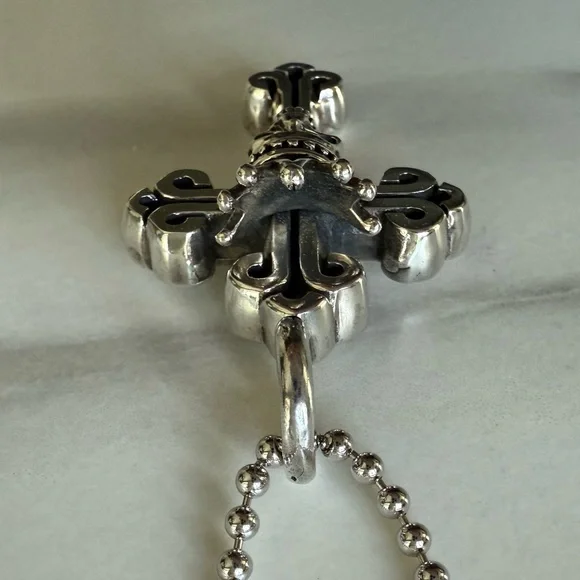King Baby Studio Silver Cross Pendant Necklace - Picture 7 of 9